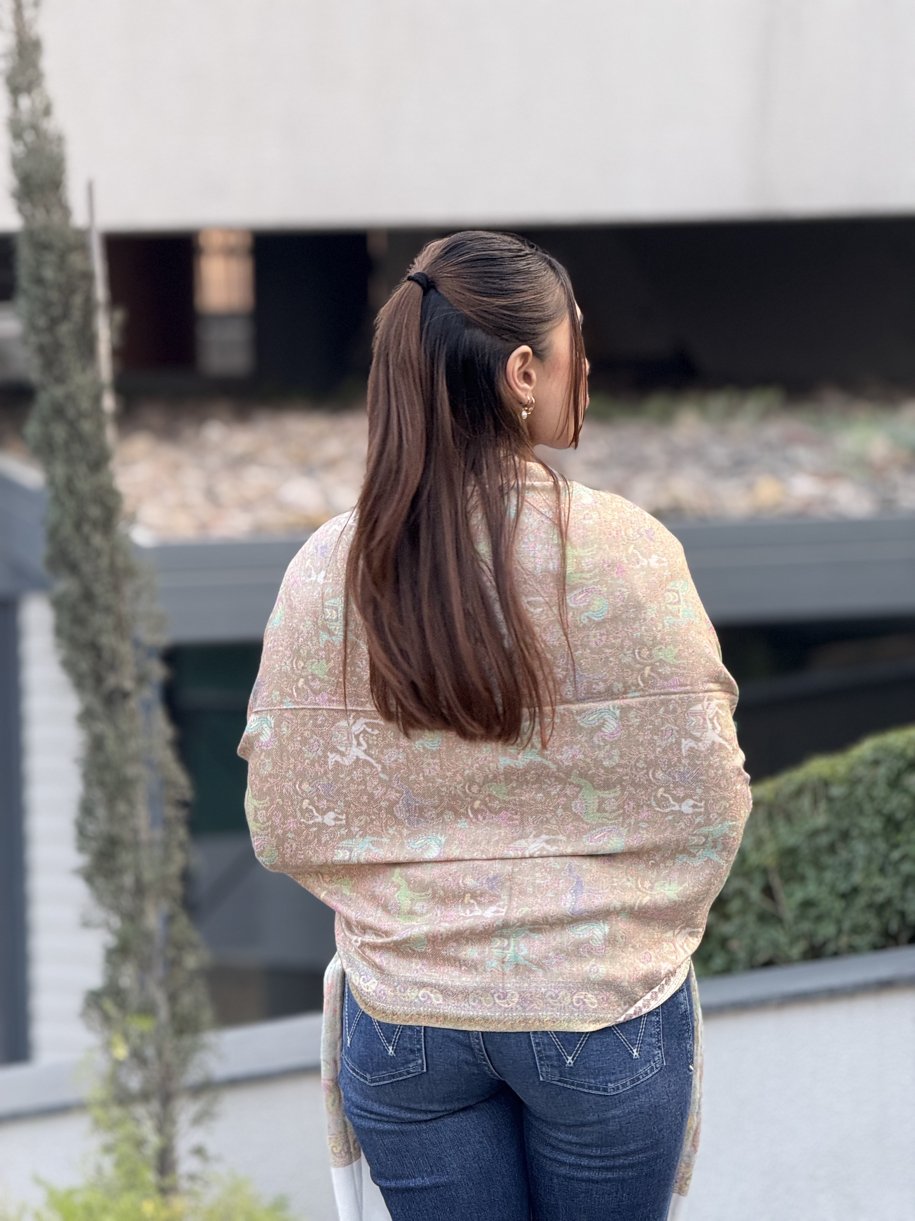 Animal Woven Design Modal Unisex Woollen Stole 