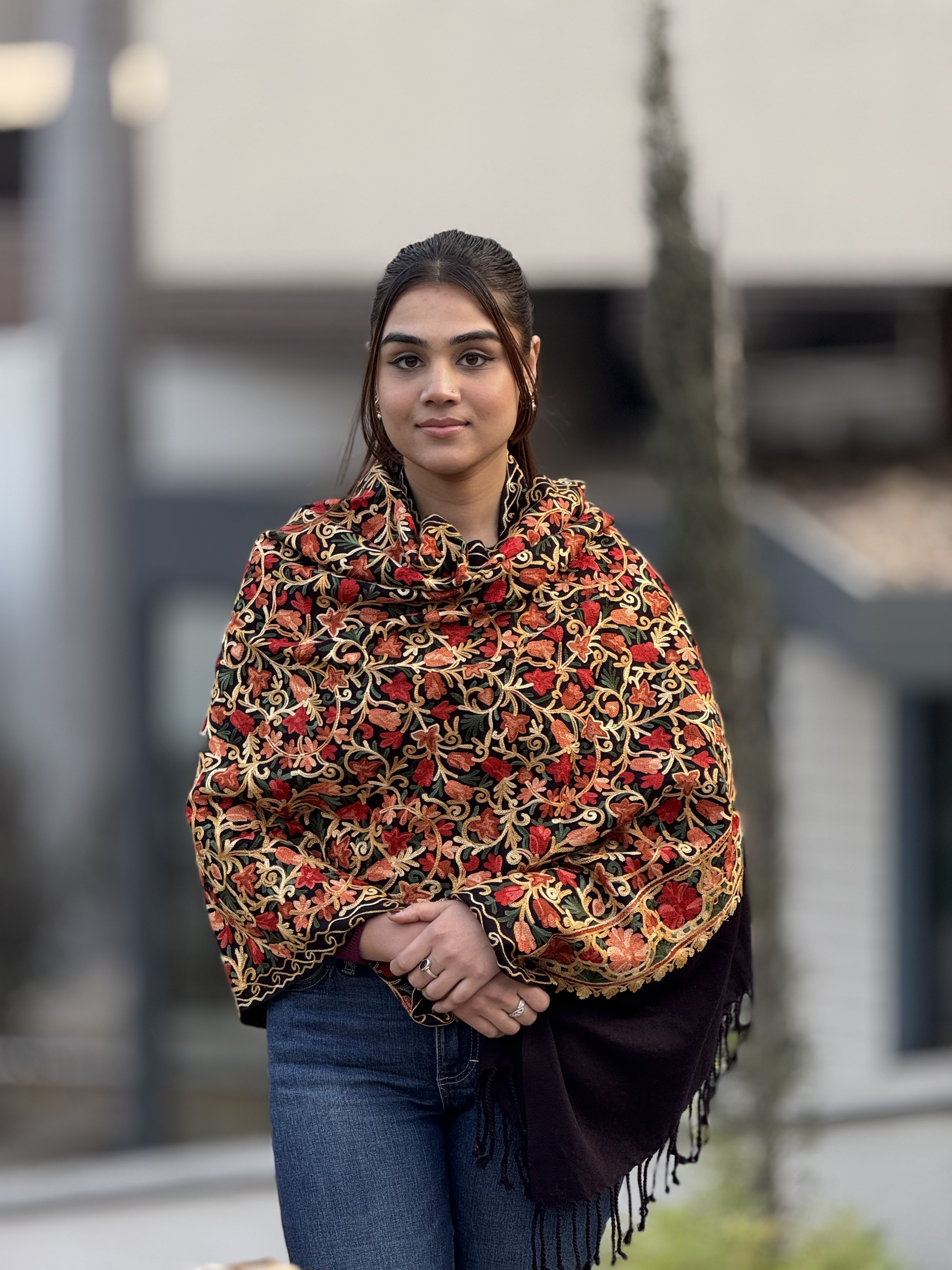 Classic Kashmiri Aari Embroidery Unisex Woollen Stall