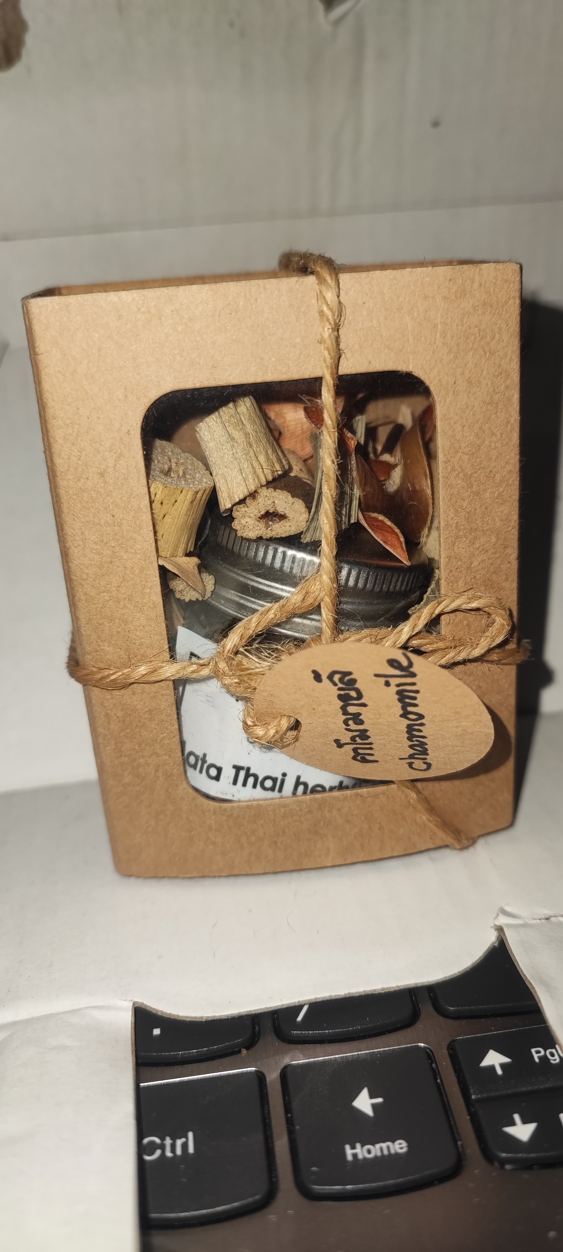 Thai Herb Compound Inhaler Glass Jar Chamomille