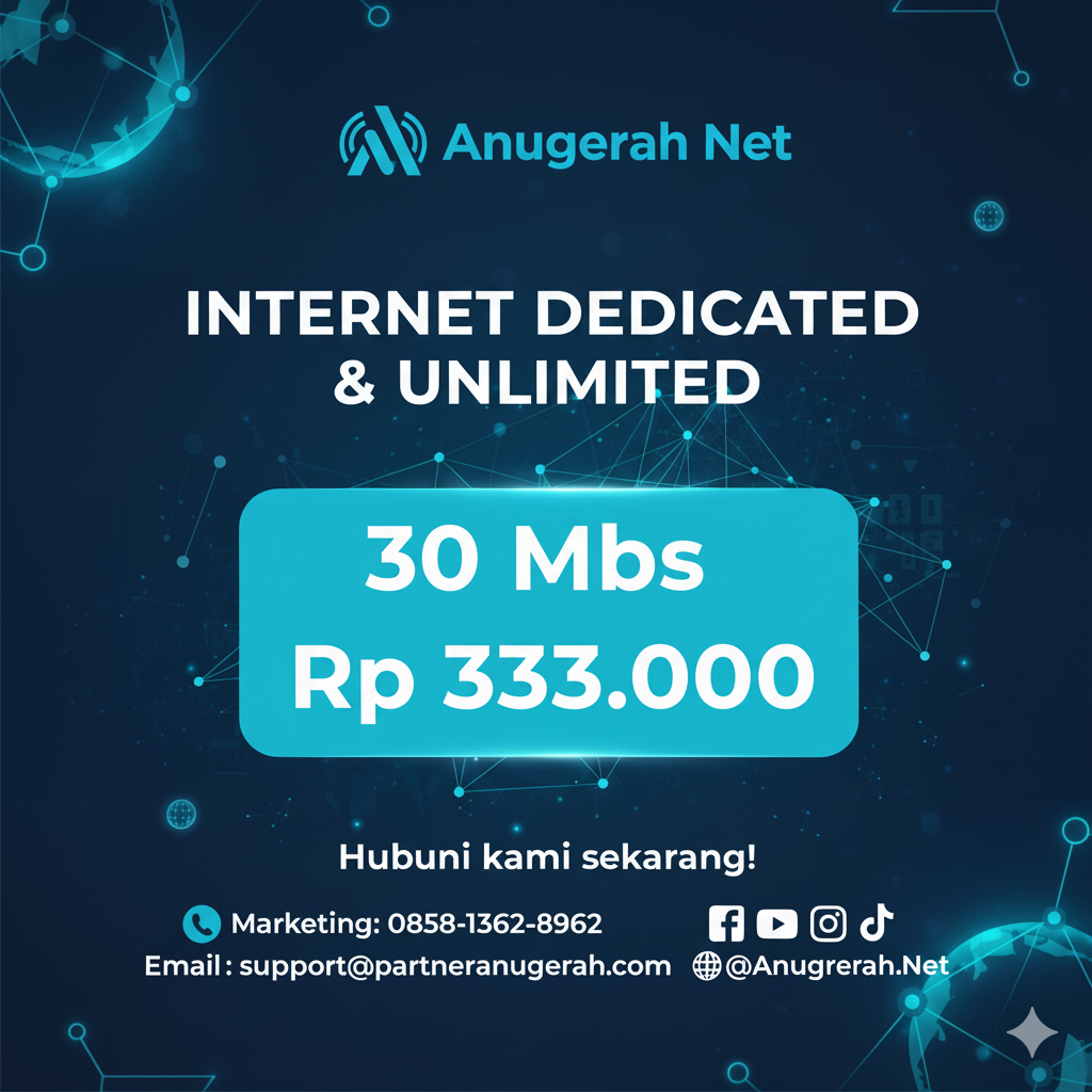 Anugerah Net Dedicated Internet 30 Mbps