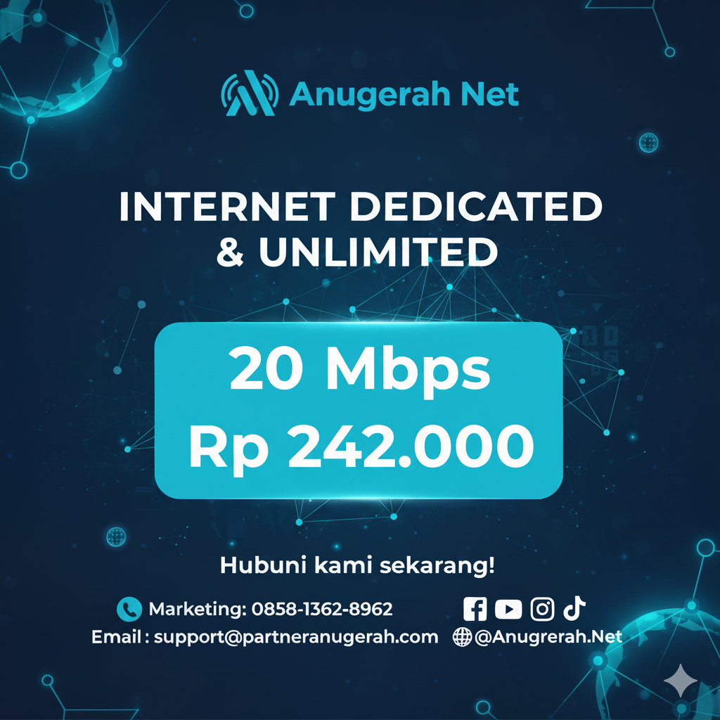 Anugerah Net Dedicated Internet 20 Mbps