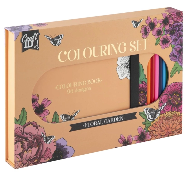 Gėlių mozaikos spalvojimo rinkinys