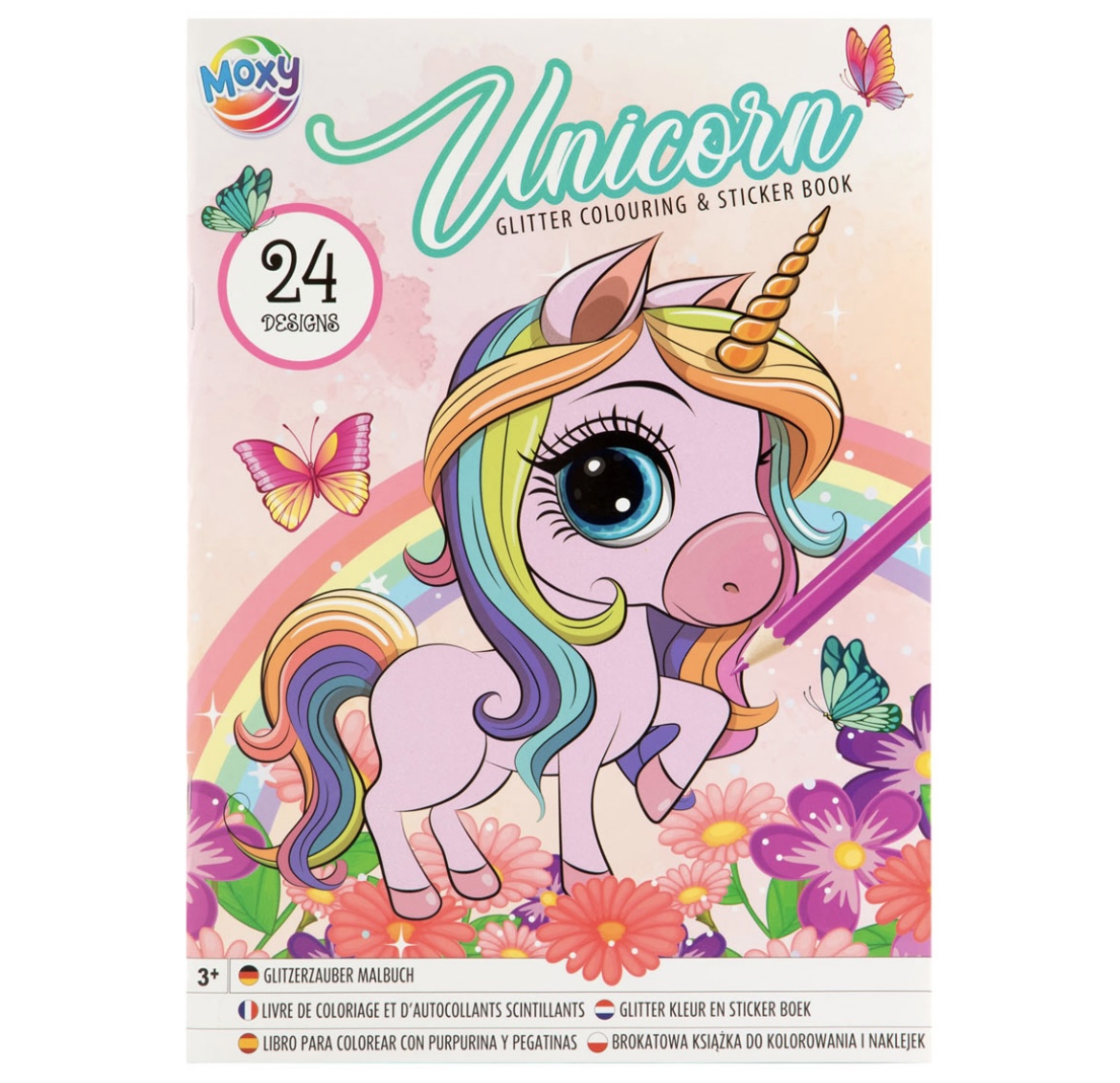 Vienaragių spalvinimo knygelė su blizgučiais ir lipdukais