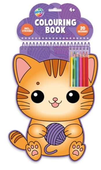 Spalvinimo knygelė katės formos