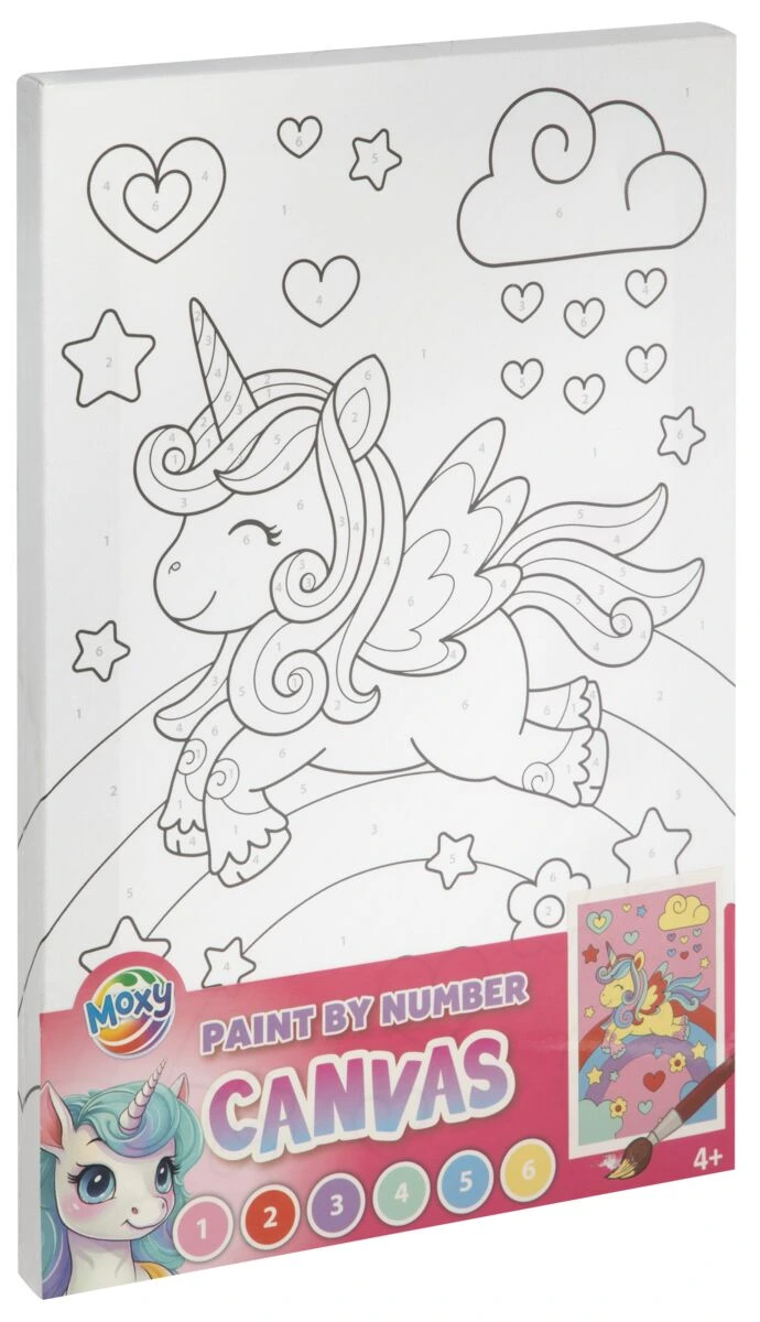 Spalvinimo drobė su vienaragiu