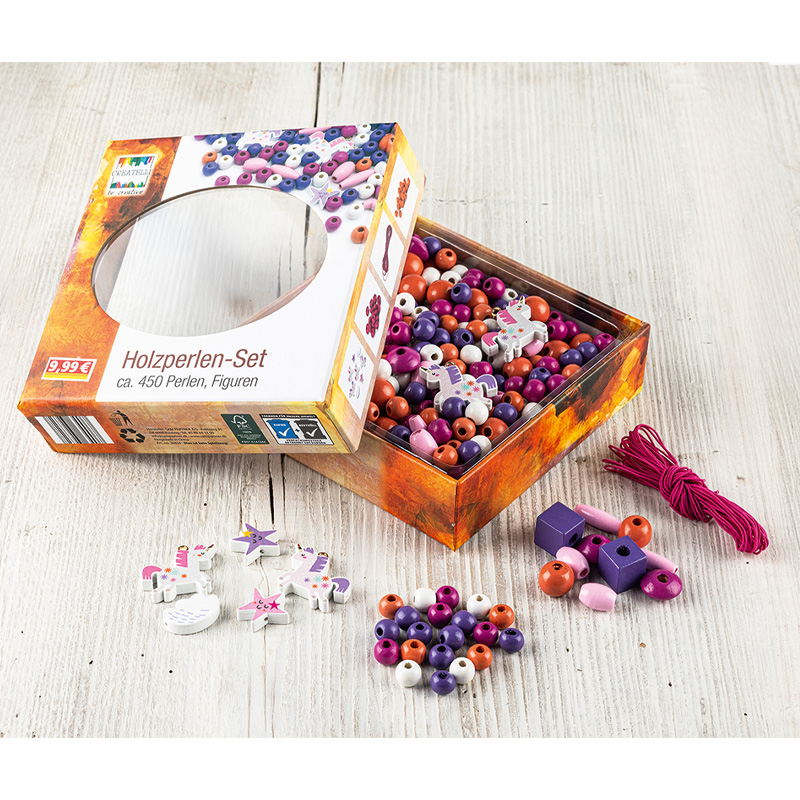 Medinių karoliukų rinkinys