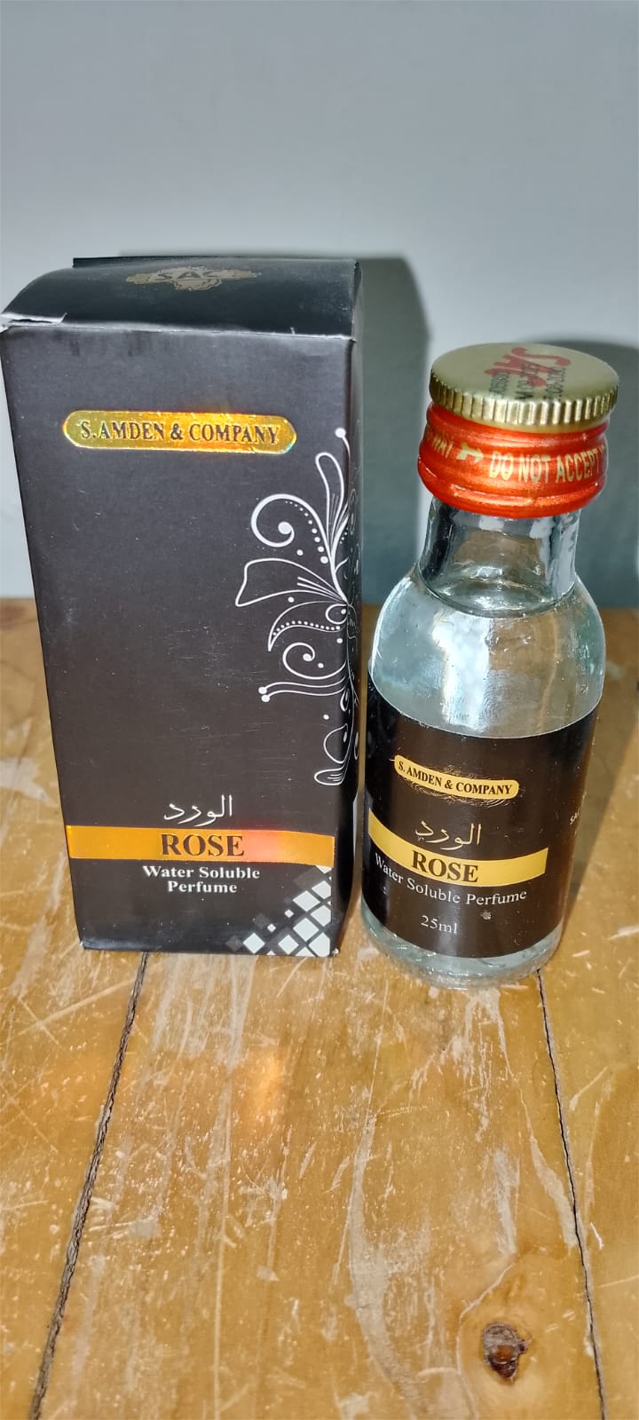 Rose Water Soluble Perfume 30ml with complimentary dropper