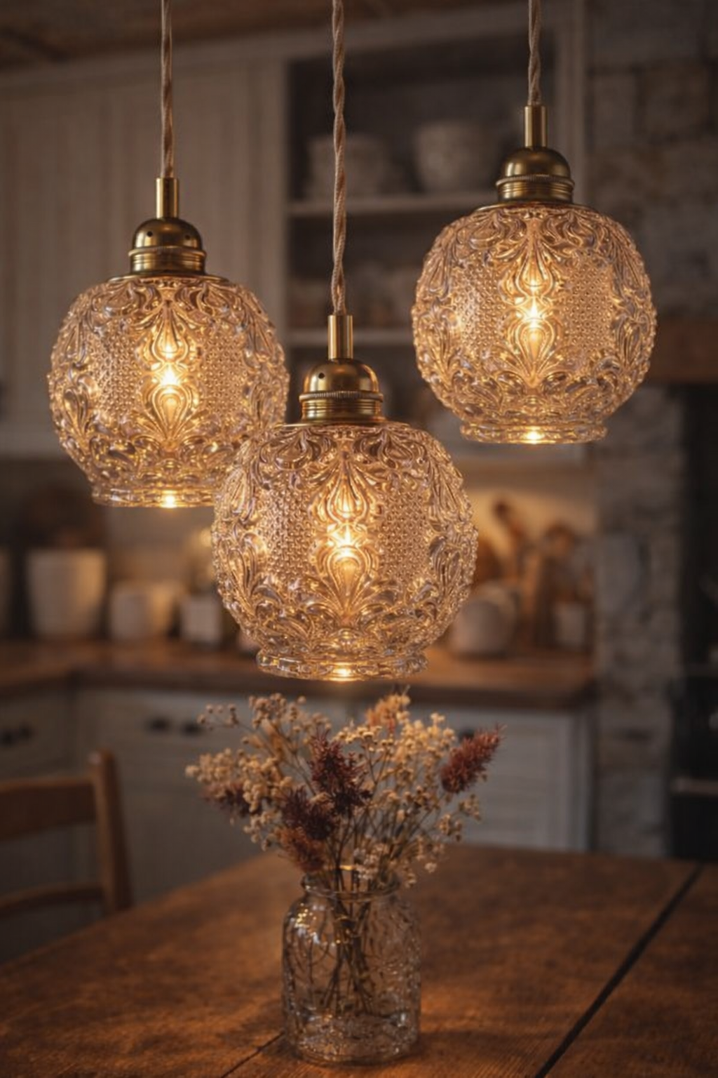 Suspension triple verre Sky 