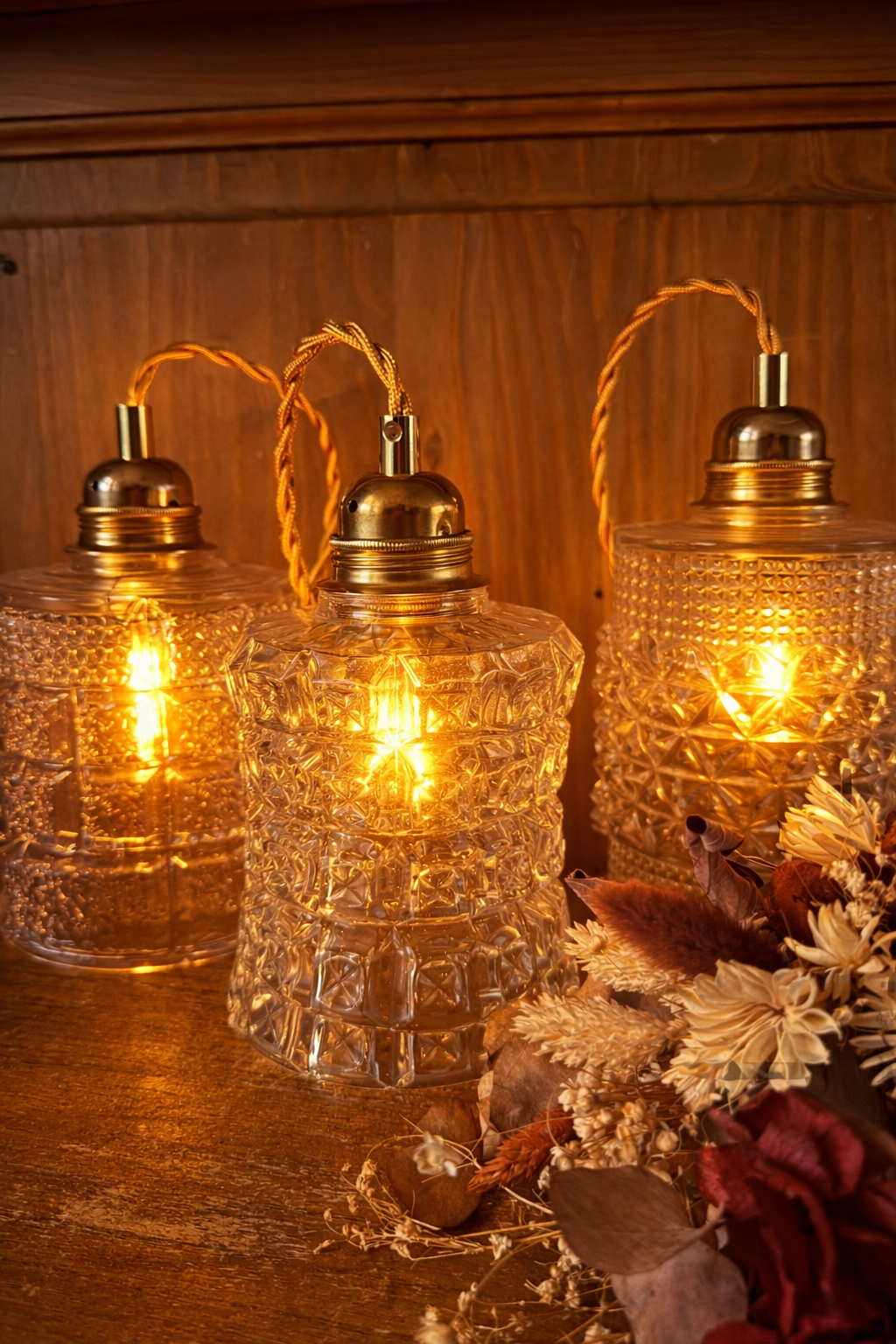 Suspension triple verre