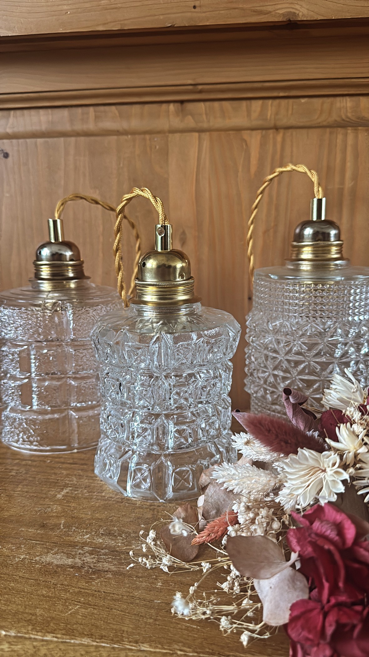 Suspension triple verre