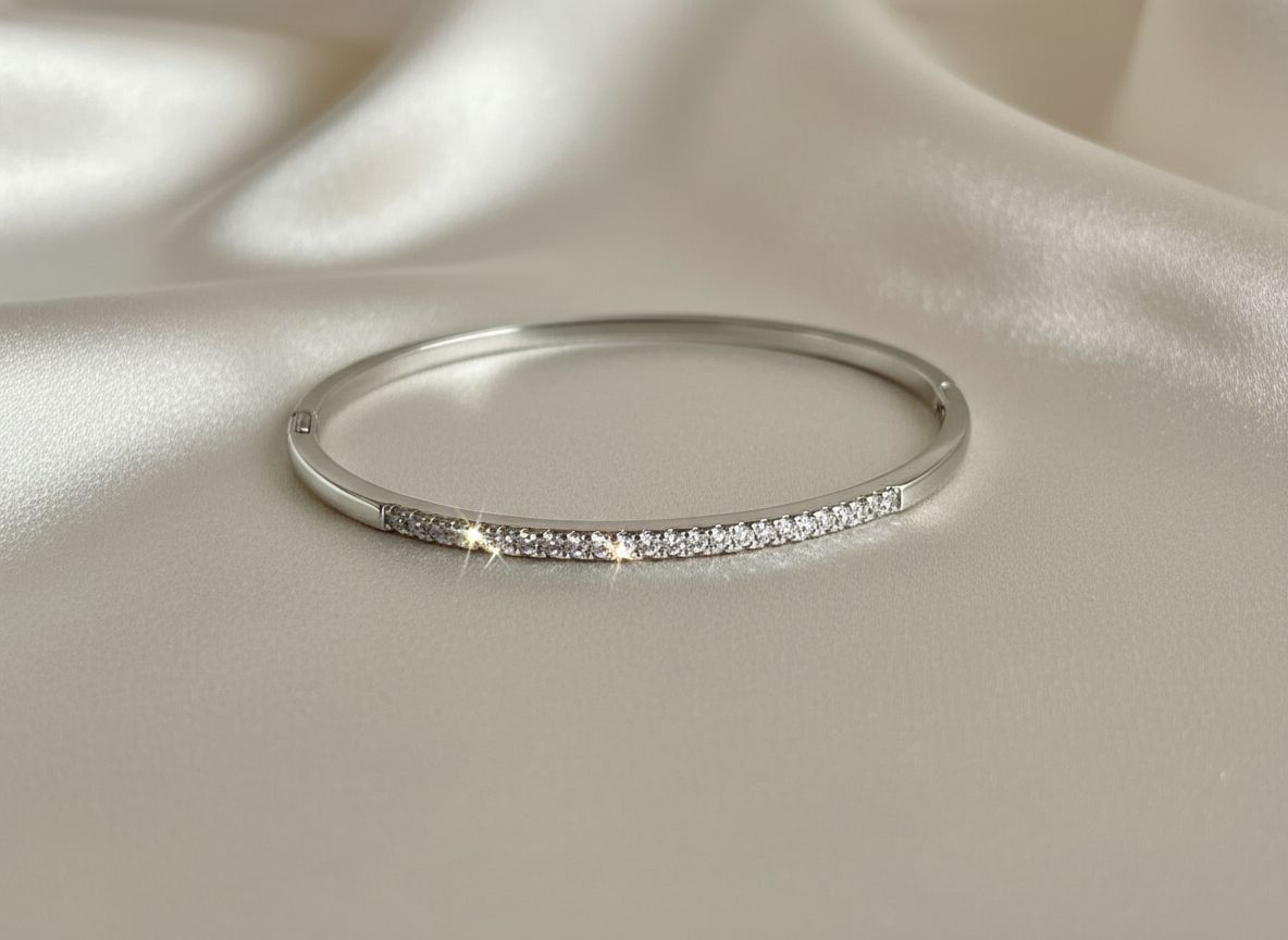 Elegant Silver Bangle Bracelet