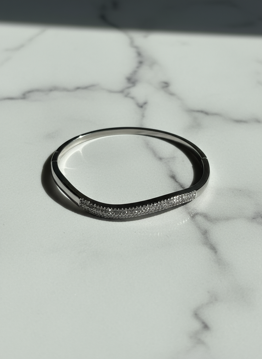 Elegant Silver Bracelet wave