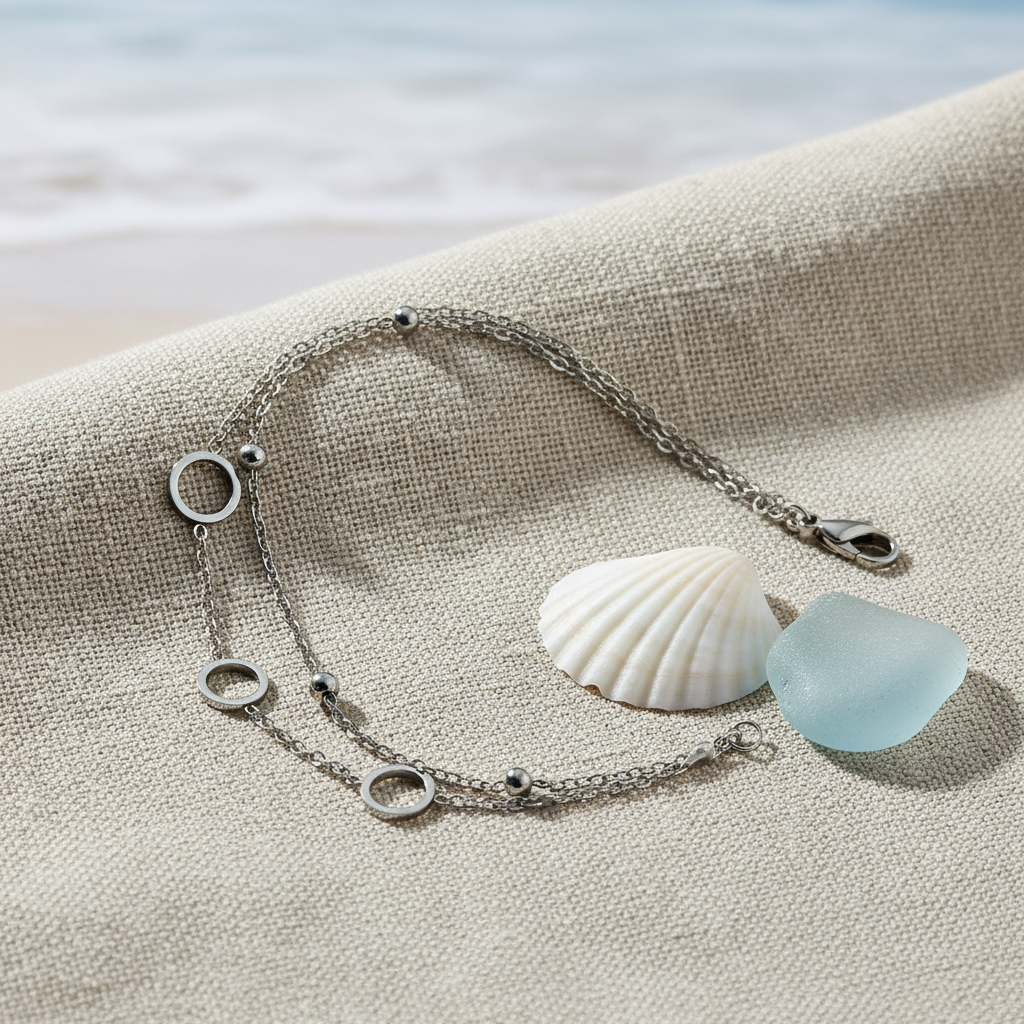 Elegant Silver Circle Bracelet