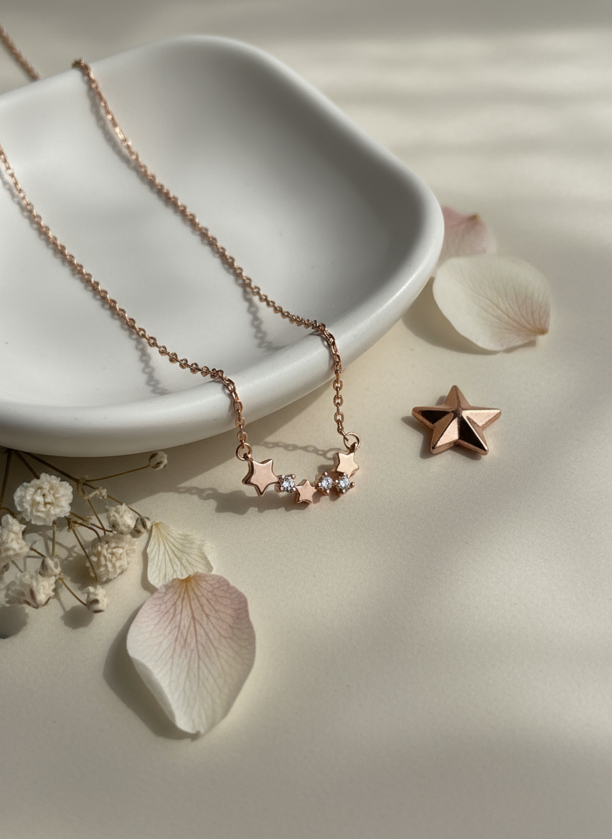 Rose Gold Star Necklace