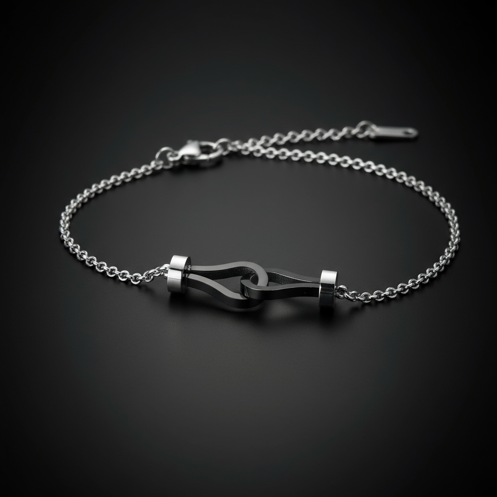 Elegant Silver U Chain Bracelet