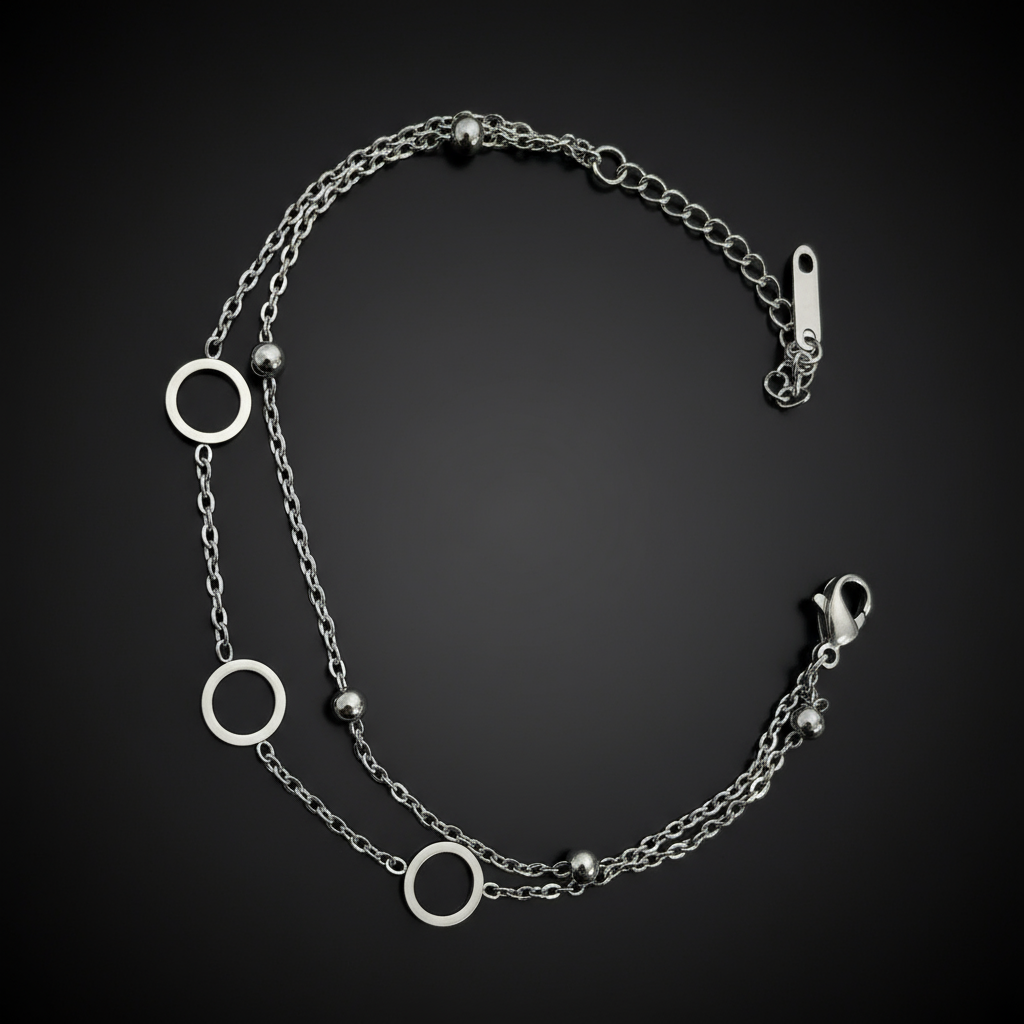 Elegant Silver Circle Bracelet