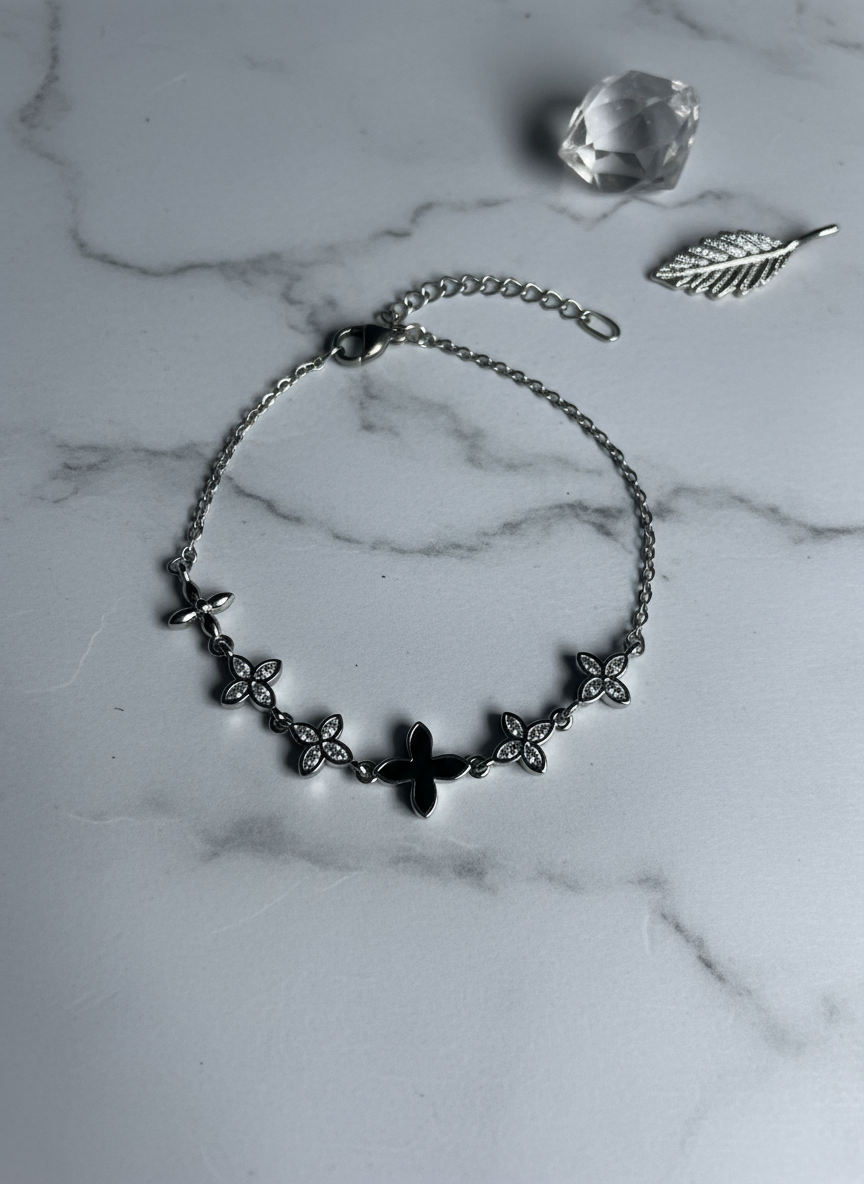 Elegant Flower Charm Bracelet