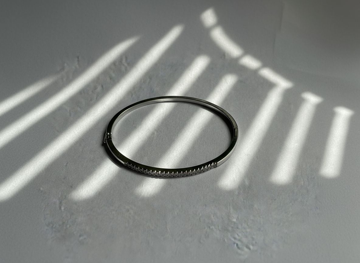 Elegant Silver Bangle Bracelet
