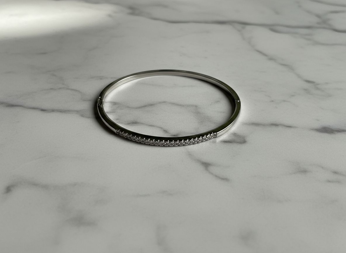 Elegant Silver Bangle Bracelet