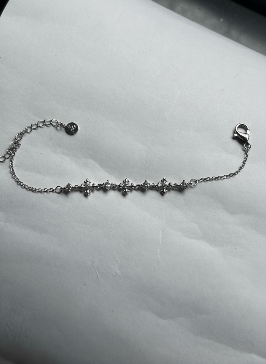 Elegant Silver Star Bracelet