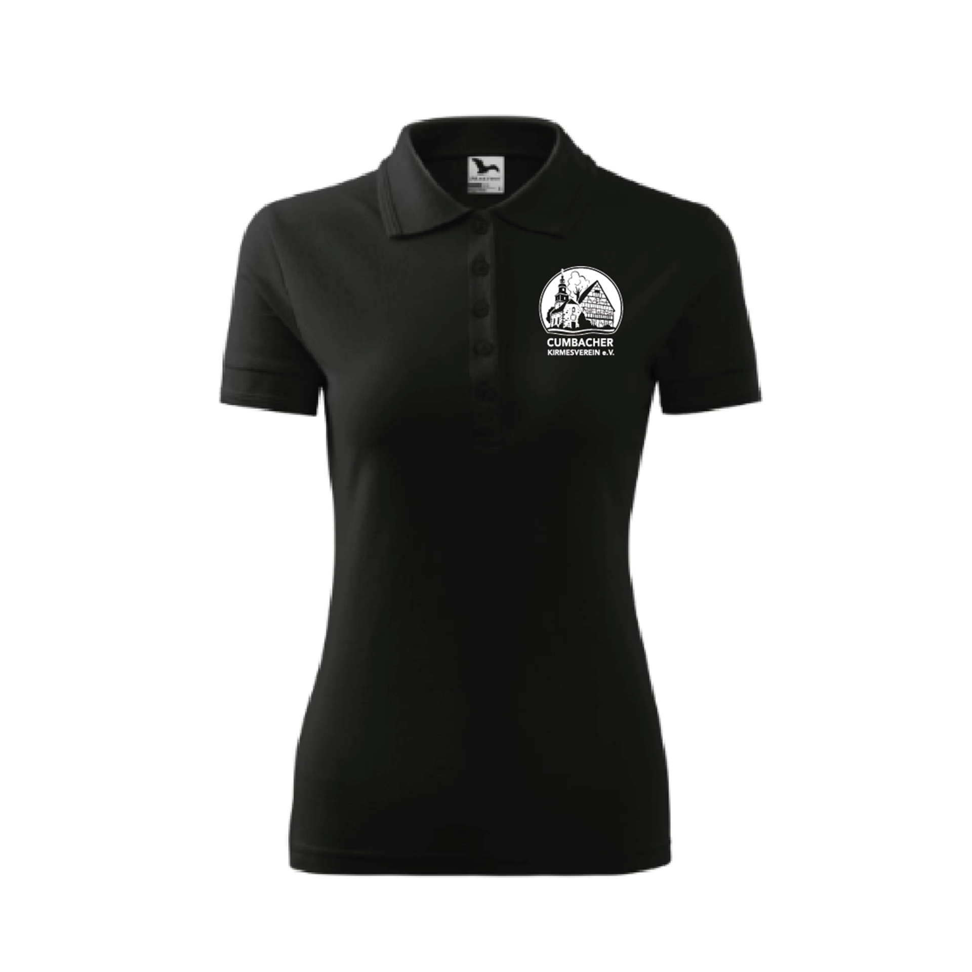 Poloshirt Schwarz Damen