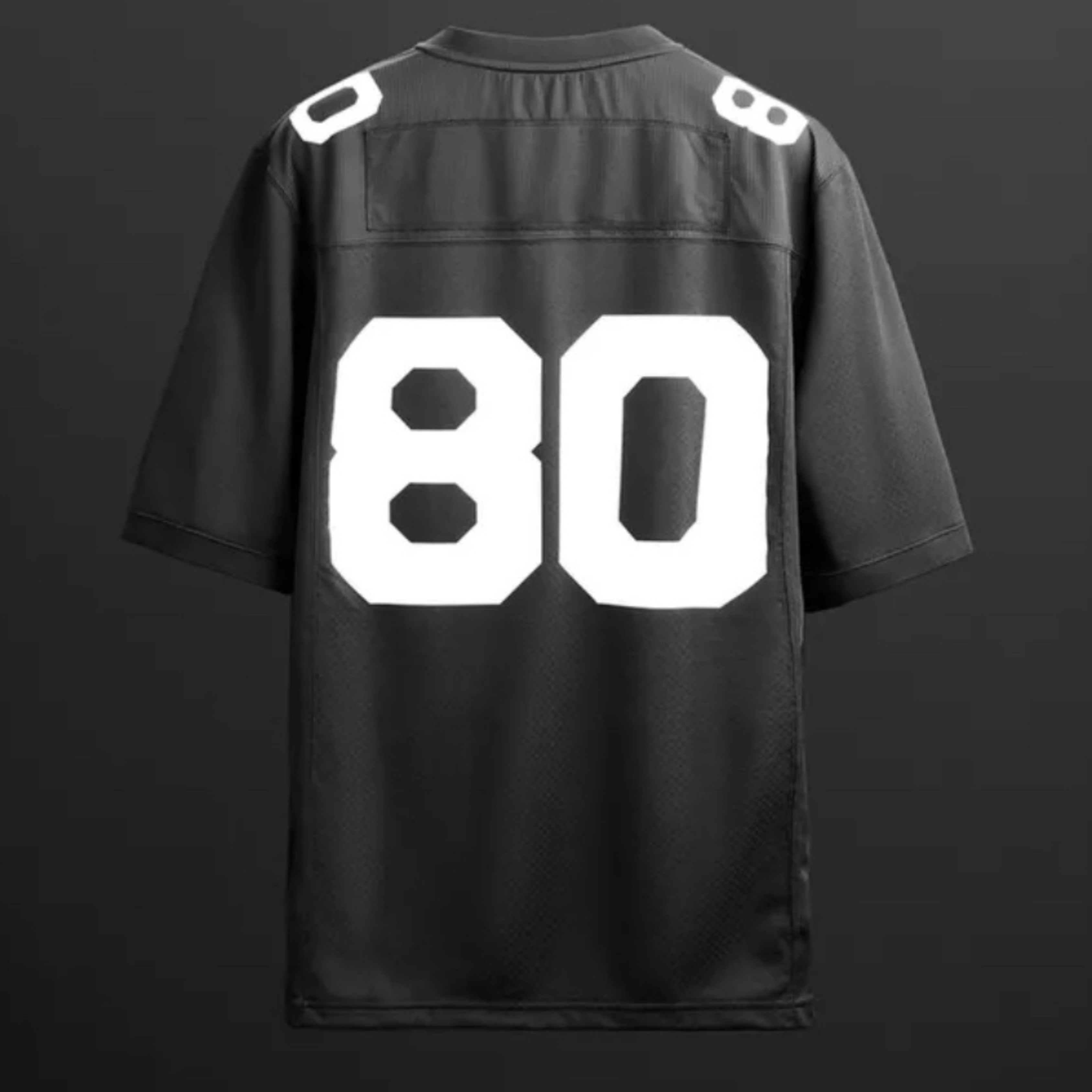 Black Football Jersey with Number 80