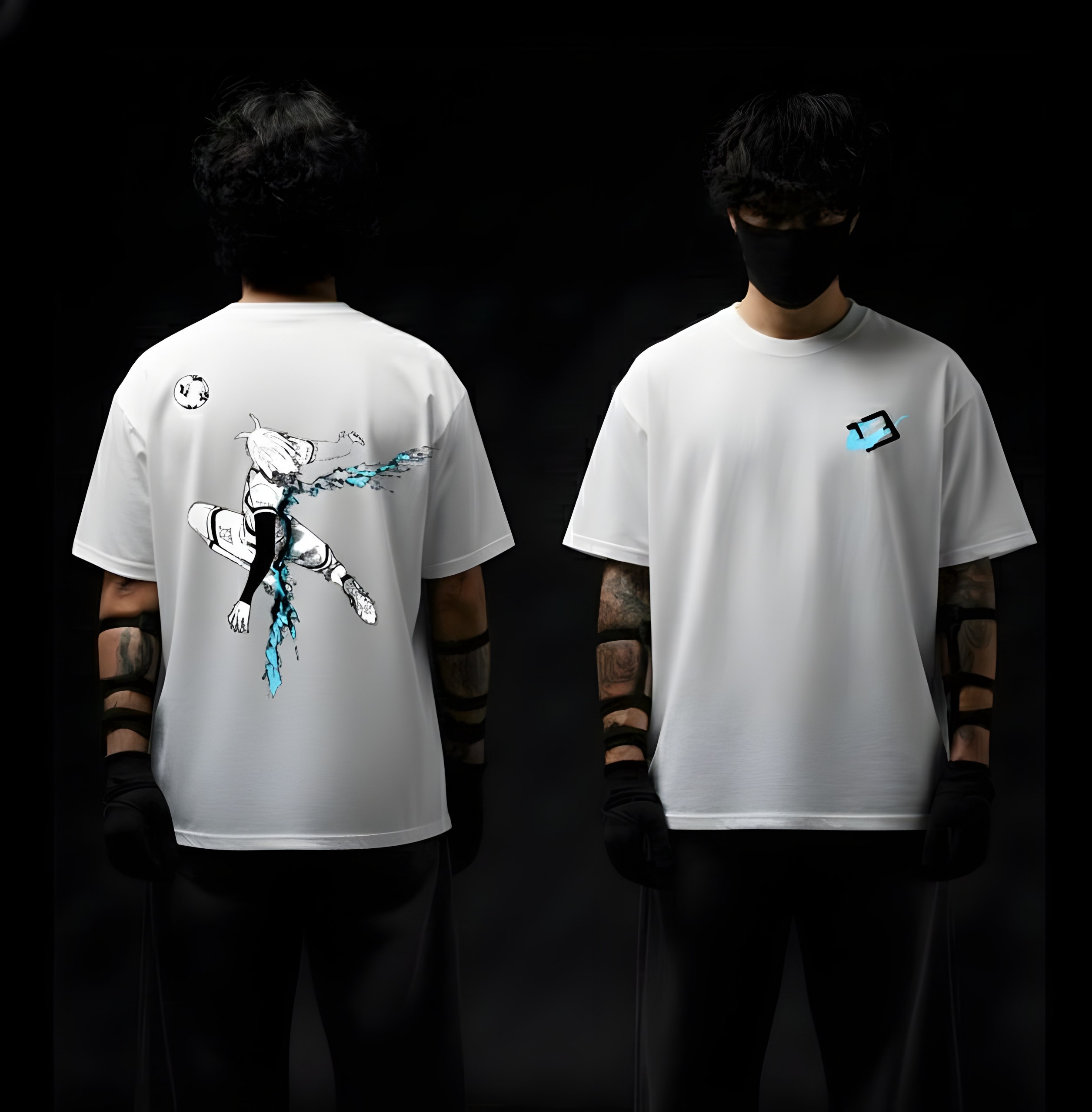 Shidou Ryusei Oversized Anime T-Shirt | 240 GSM Premium Streetwear (White)