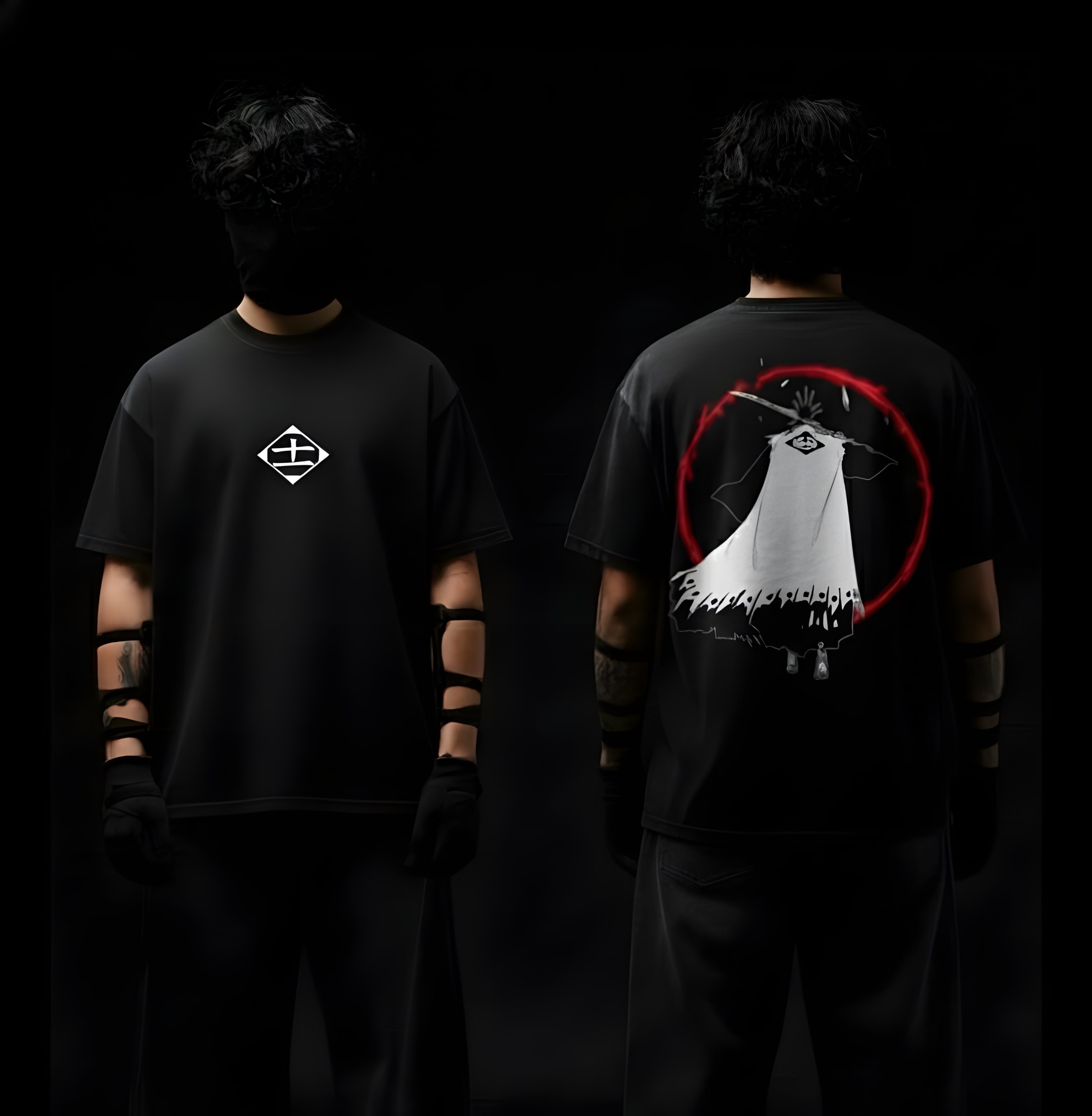 ZARAKI KENPACHI OVERSIZED ANIME T-SHIRT (BLACK)