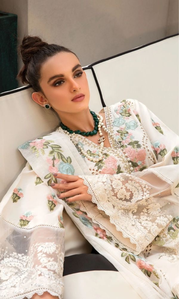 3 pc lawan cotton full embroidery suit