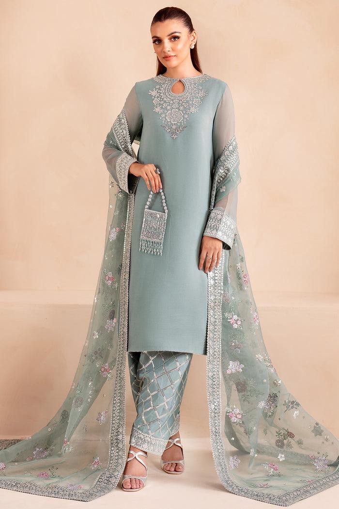 Elegant Embroidered Chiffon Suit
