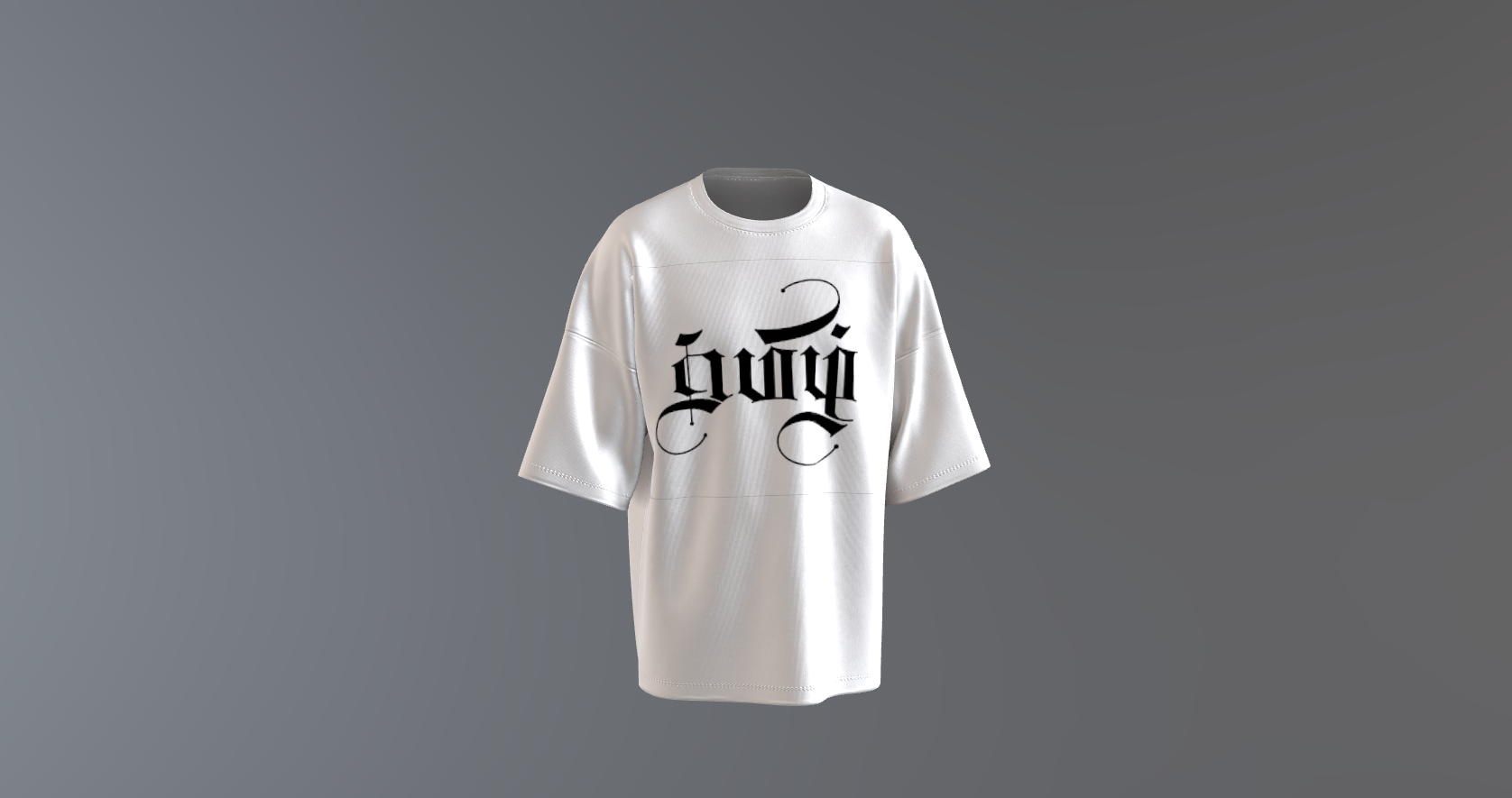Tamil White oversized t-shirt with unique script design