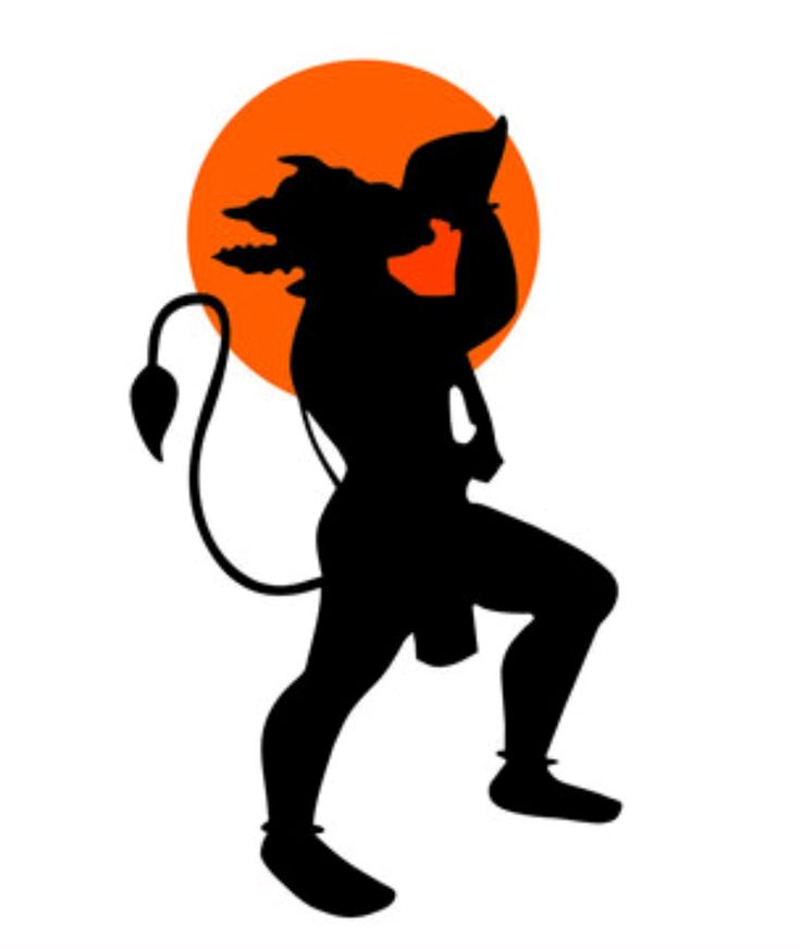Hanuman Anime Style Silhouette T-Shirt