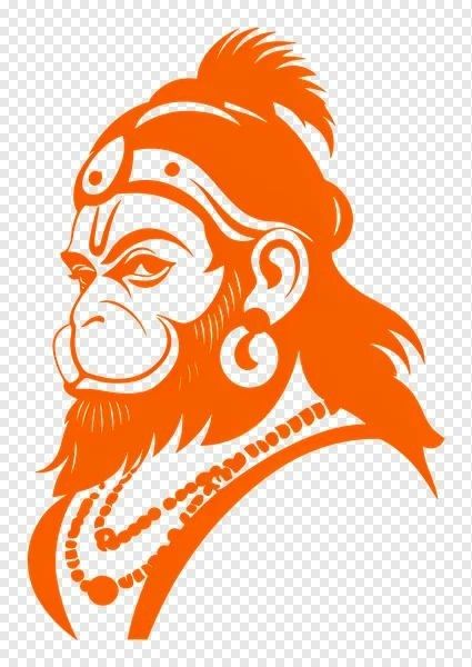 Hanuman Graphic Printed White T-Shirt