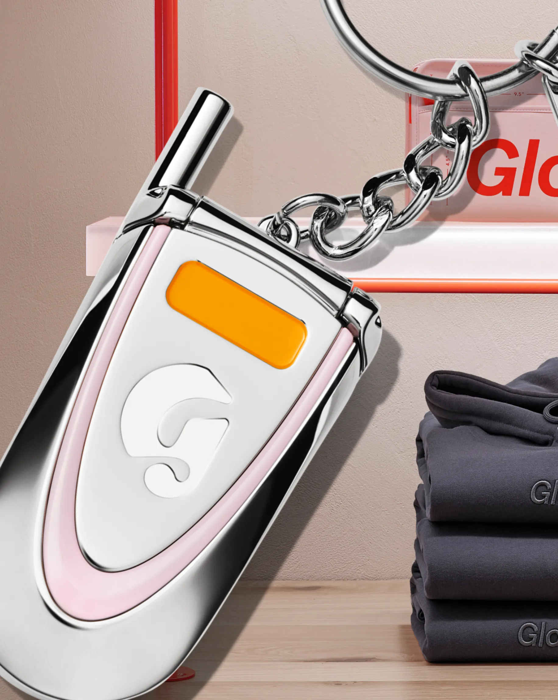 Glossier LA Keychain