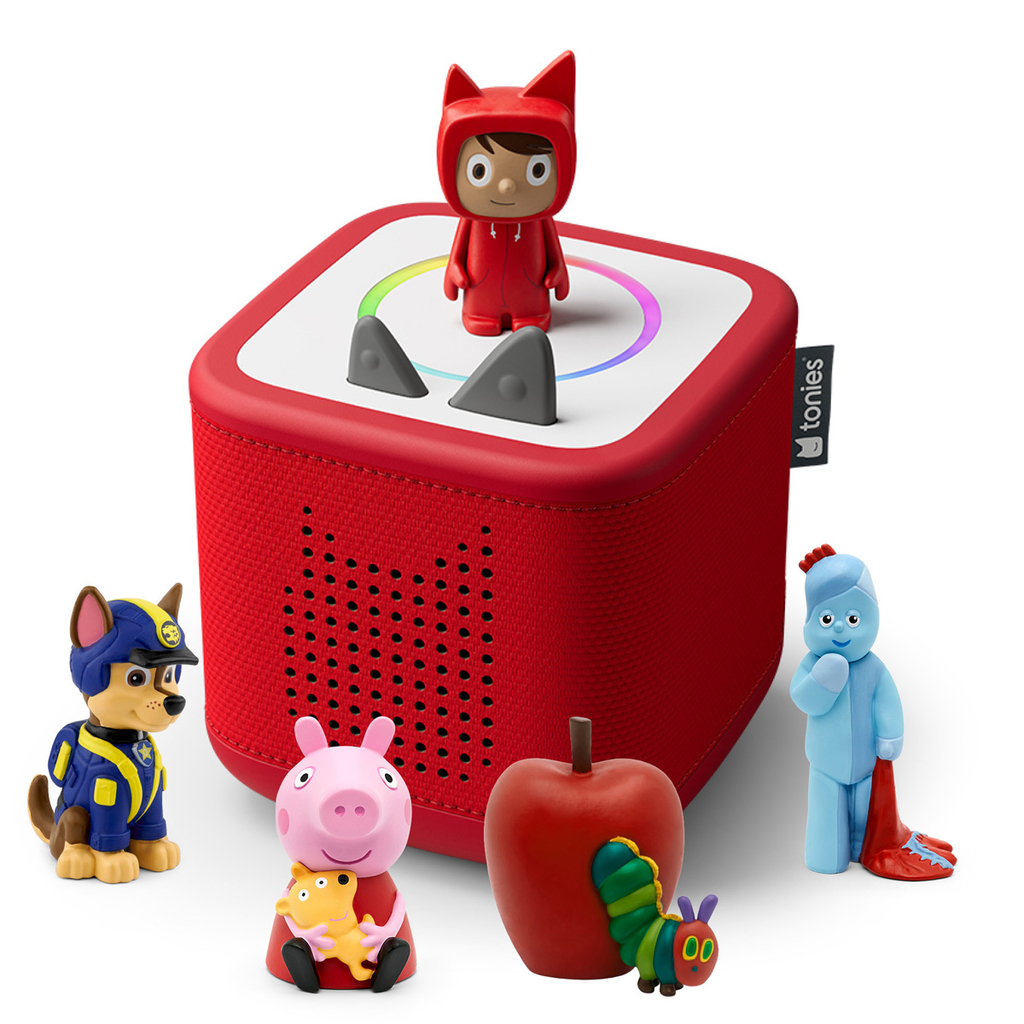 tonies Toniebox 2 Red with 4 Preschool Audio Tonies