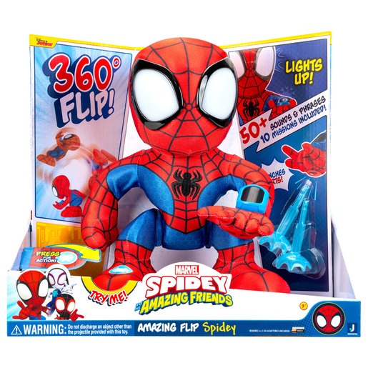 Spidey and His Amazing Friends Flip 12-Inch Animatronic Soft Toy