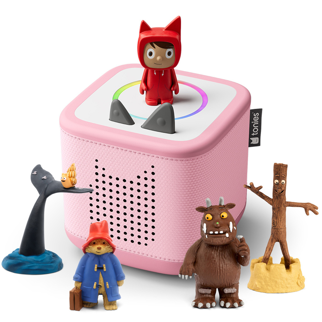 tonies Toniebox 2 Pink with 4 Favourite Books Audio Tonies