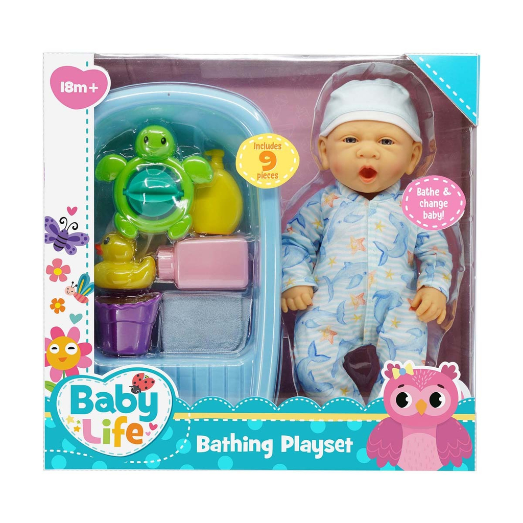 Babylife Bath And Doll Playset