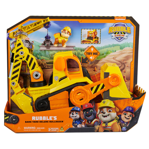 Paw Patrol Rubble & Crew Rubble's Back Yard Bulldozer Deluxe Vehicle