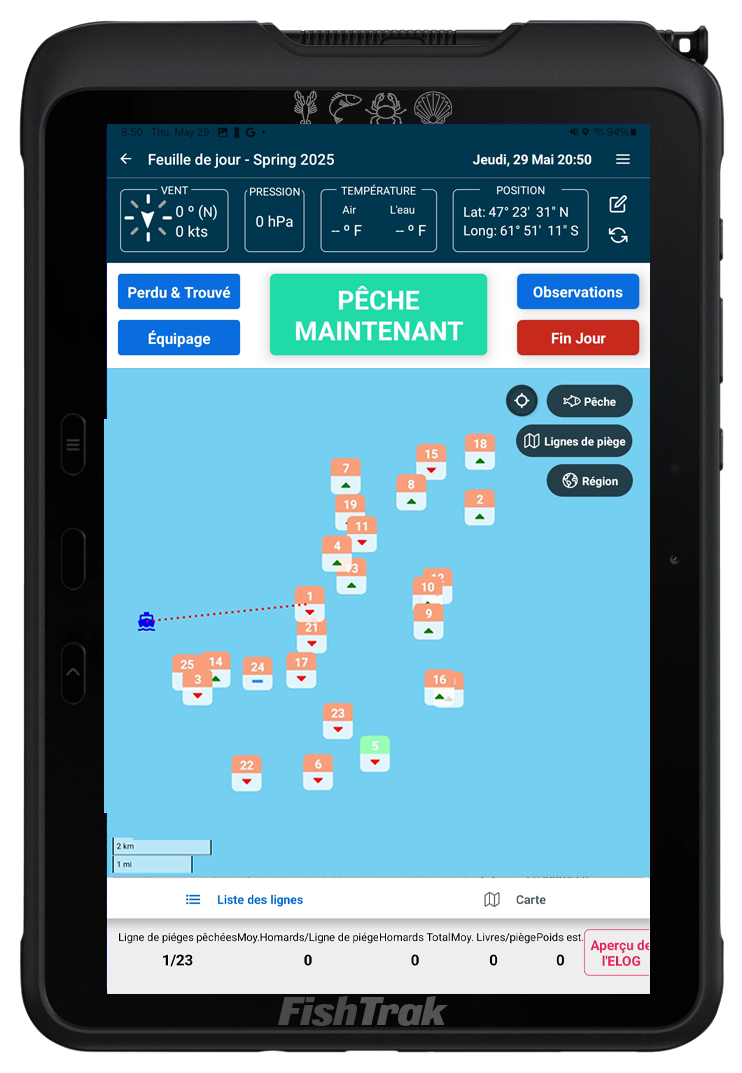 FishTrak Catch Plotter (Français)