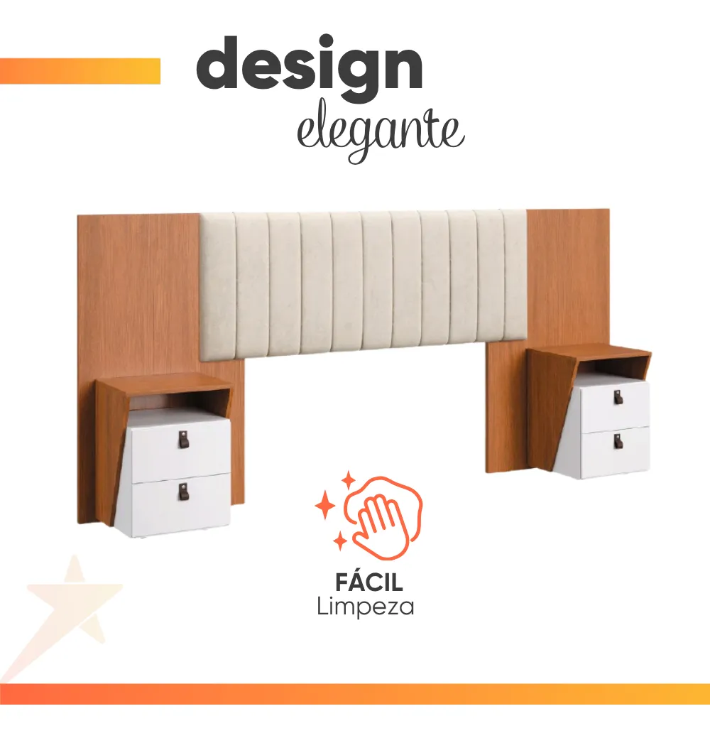 CABECEIRA C/ CRIADO MONA VELUDO 