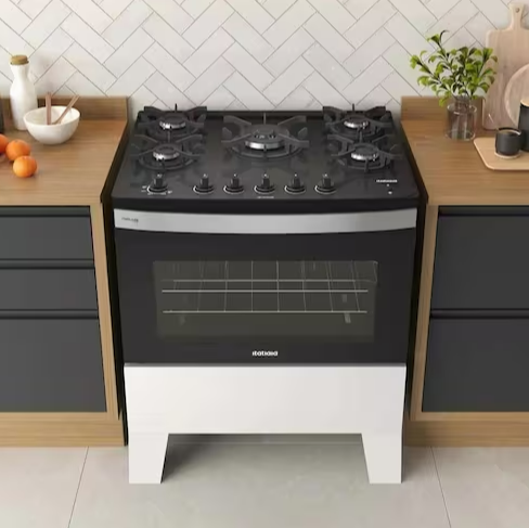 FOGAO NEO GLASS MESA VIDRO 5 QUEIMADORES