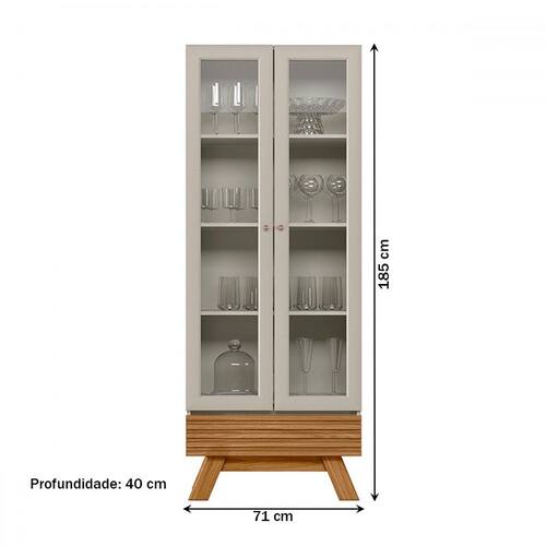 CRISTALEIRA RETRO SAFIRA Natural/Off White