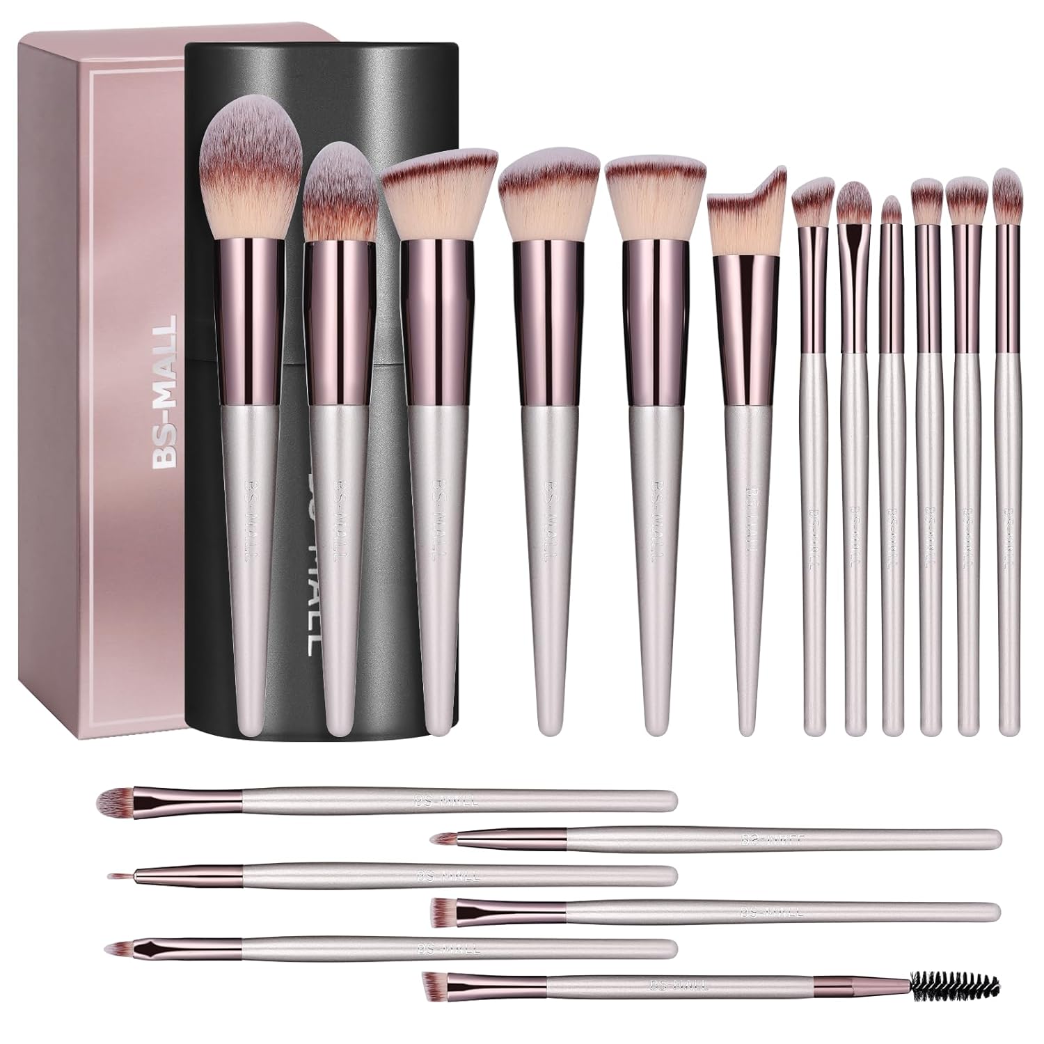 Makeup Brush Set 18 Pcs Premium Synthetic Foundation
