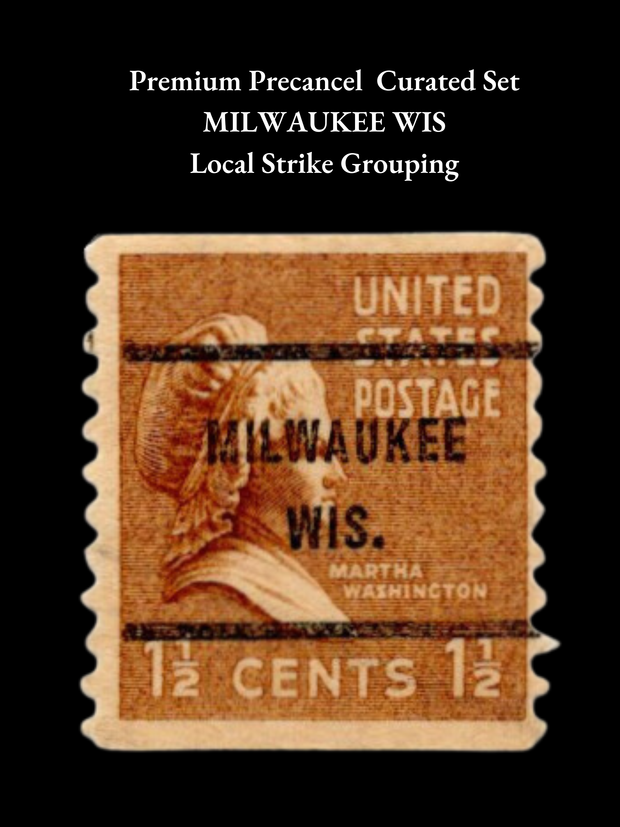 MILWAUKEE WIS. Precancel Lot: Scott # 1031A Block of 4 - Scott #600 #696 #804 #805 - Local Strike