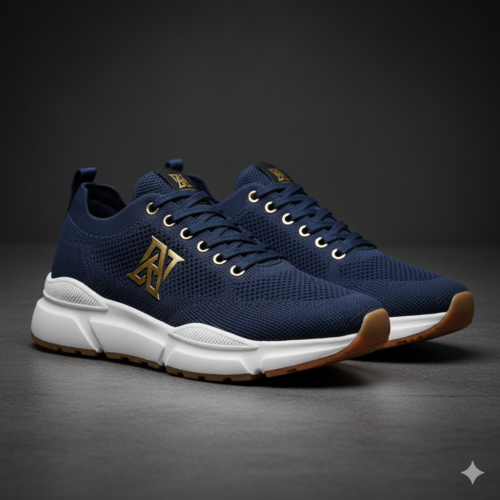 Tênis esportivo azul marinho