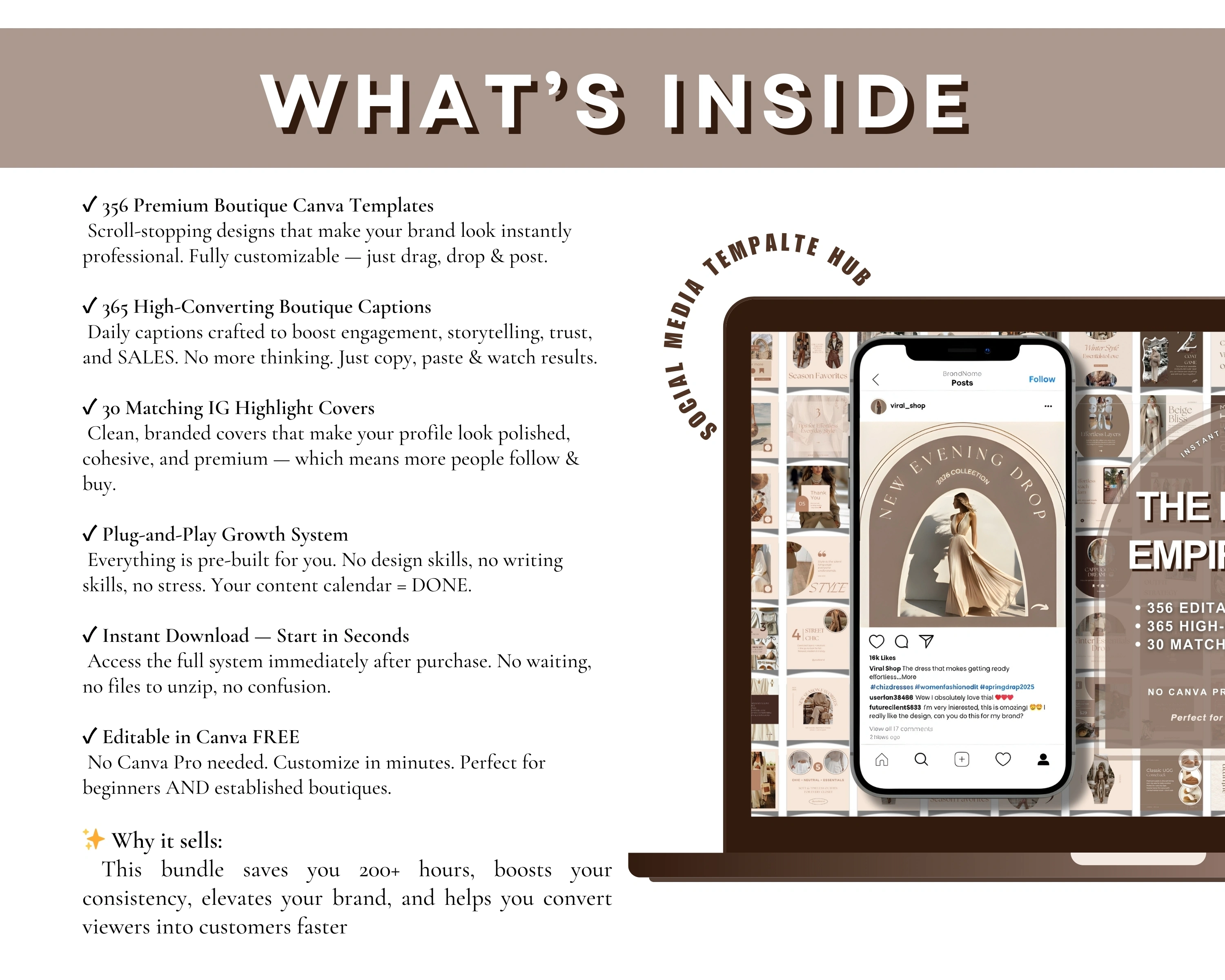 THE BOUTIQUE EMPIRE BUNDLE — Your Complete Content System to Sell More