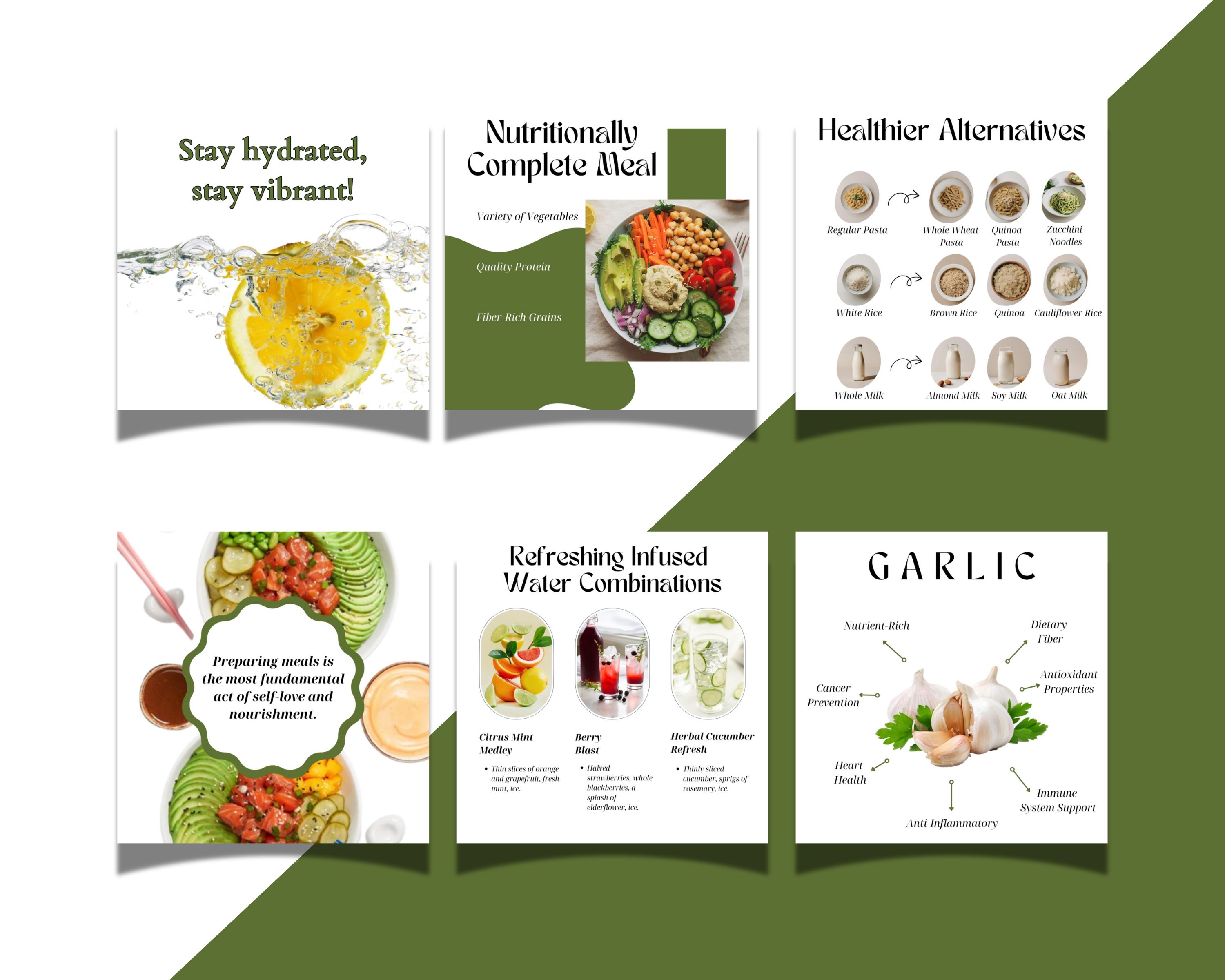 NutriVital Wellness Canva Templates – Editable Nutrition & Wellness Social Media Kit