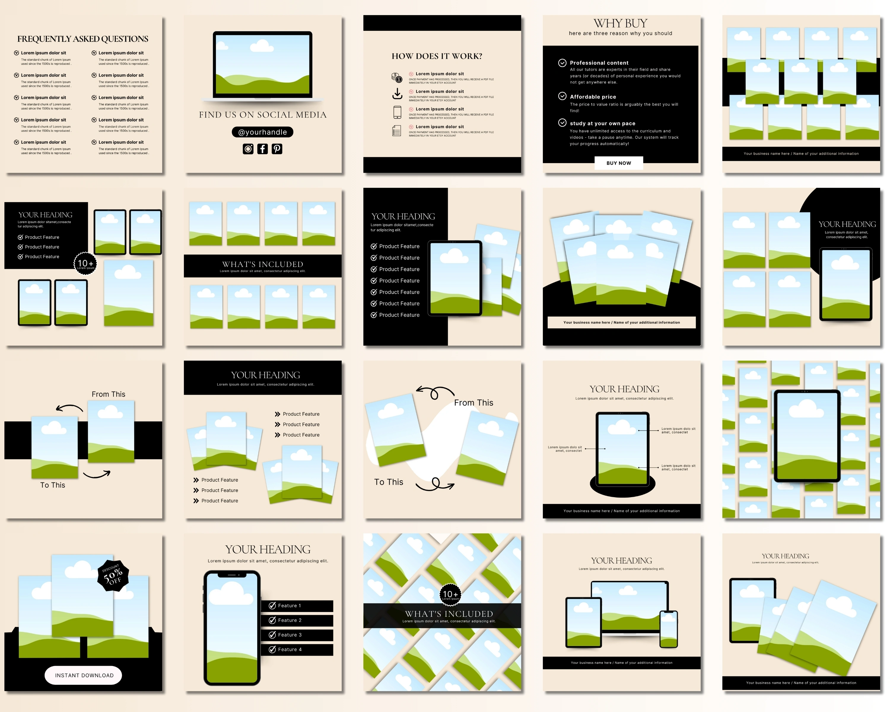 100+ Etsy Listing Templates for Canva – Ultimate Product Image Pack