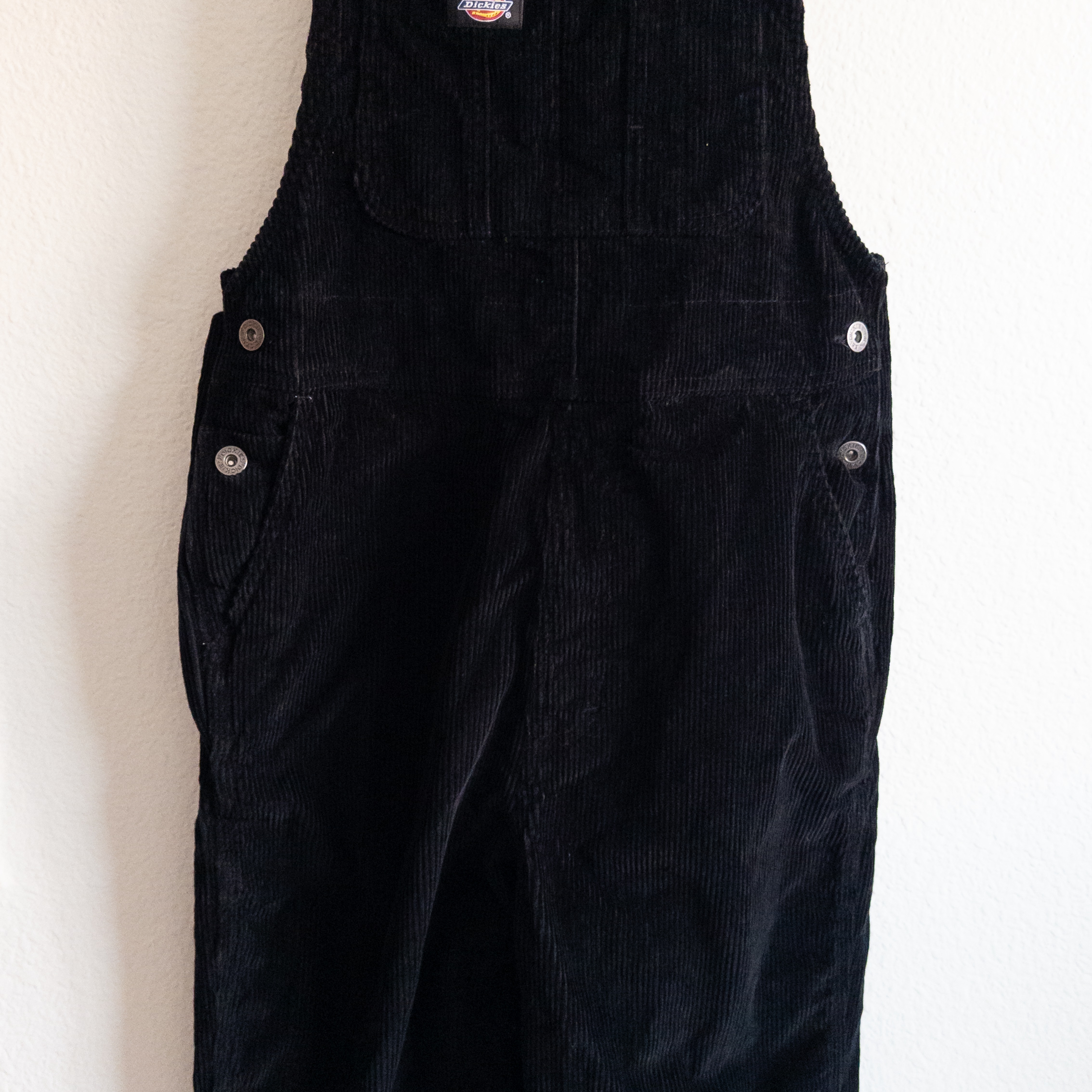 Black Corduroy Overalls Size Medium Dickies